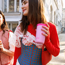 Taza térmica Bounce rosa, 350 ml